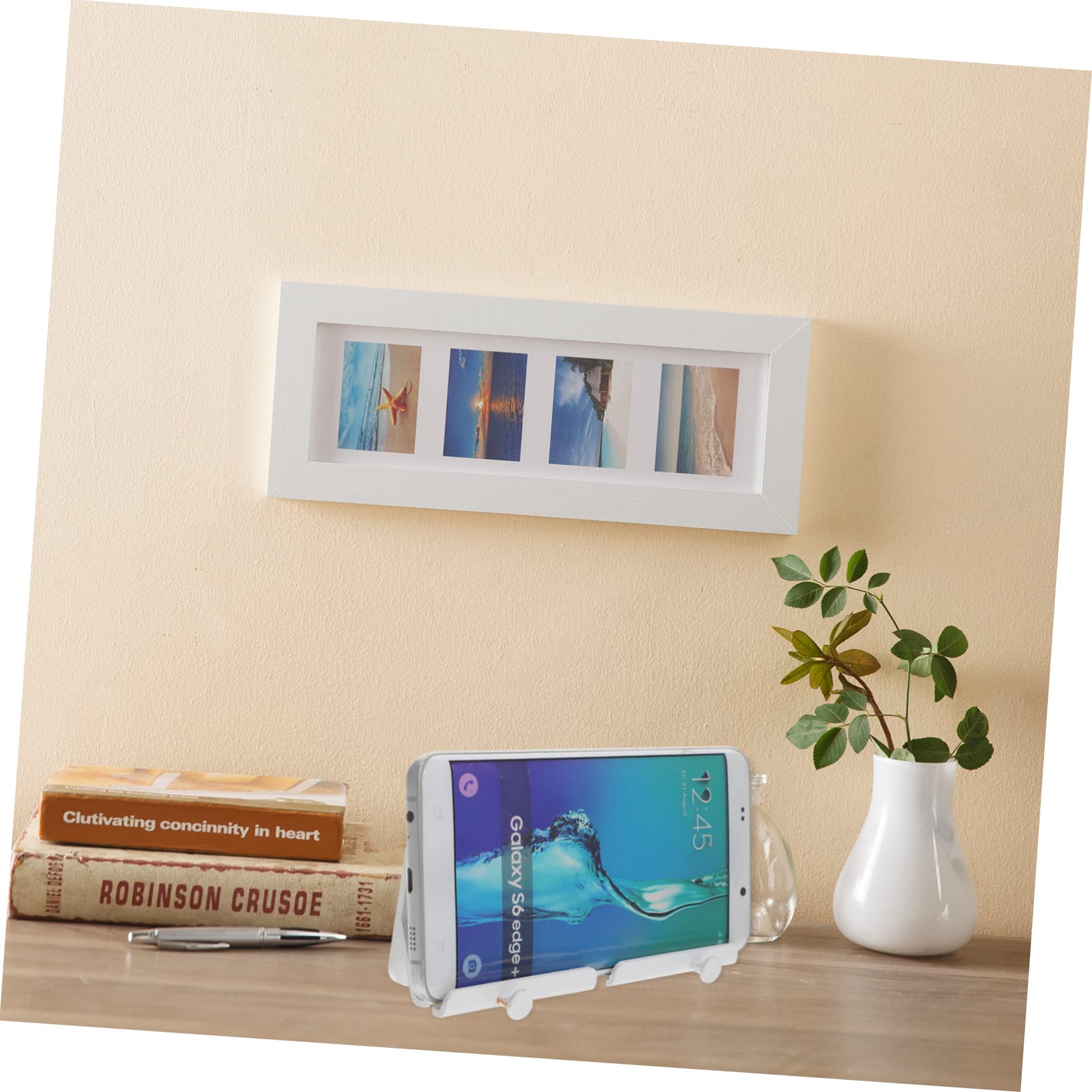 Mikikit 10pezzi Supporto Da Parete Per Smartphone Adesivo Con Gancio Design Pratico Per Carica Telefonica e Organizzazione Casa Per Letto e Scrivania Facile Da Installare Forature