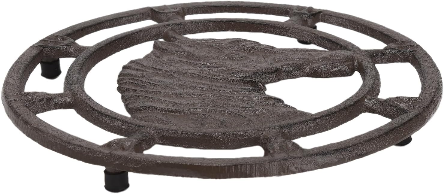 BRASSTAR Cast Iron Horse Head Shape Trivet for Hot Pans, Teapot, Dish, on Kitchen Countertop Dinning Room Farmhouse Decoration TQGJPT1205