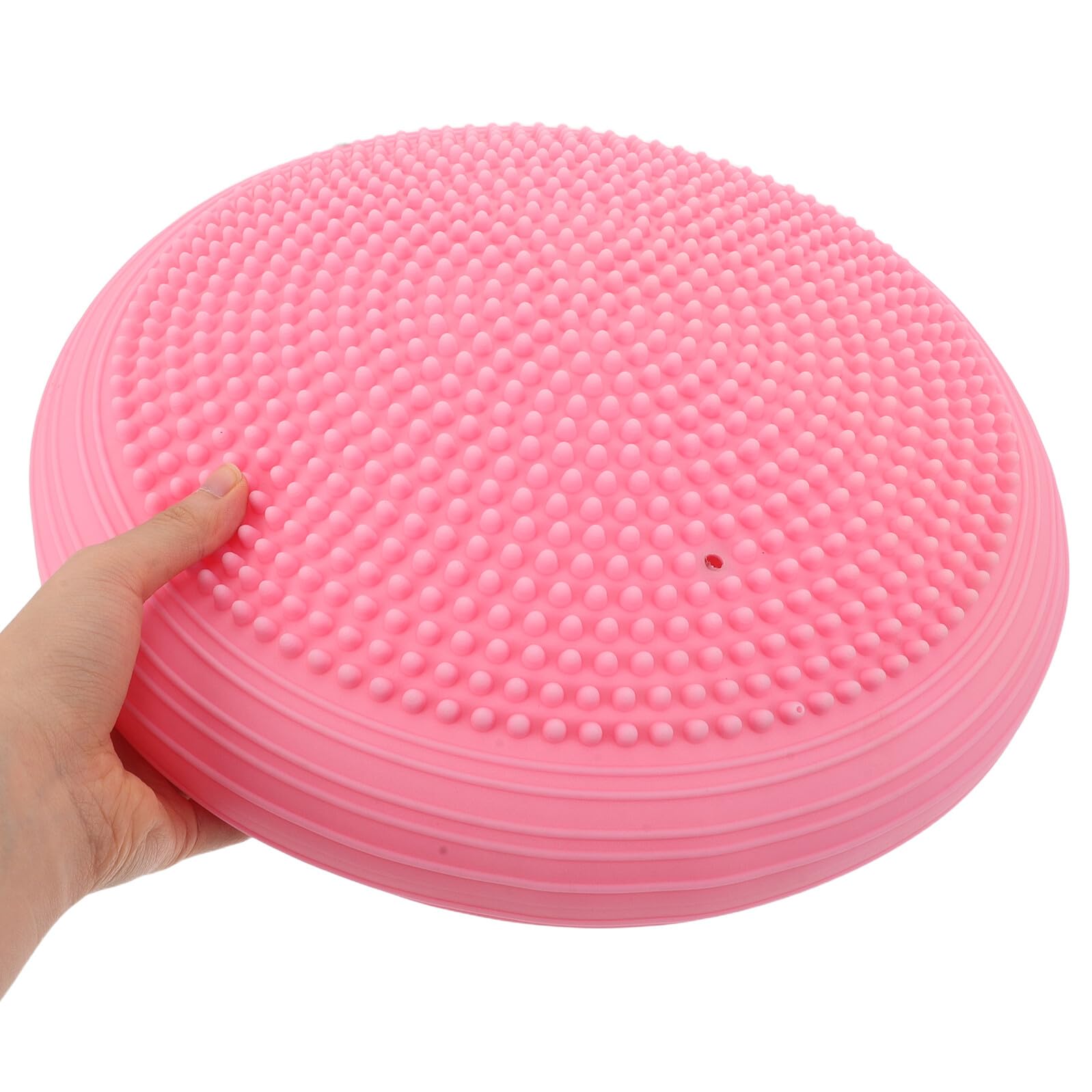 Colchoneta de Yoga Rosa Redonda de Pvc Superficie de Masaje Antideslizante para Pilates y Rutinas de Fitness, Ligera y Compacta para Hombres y Mujeres