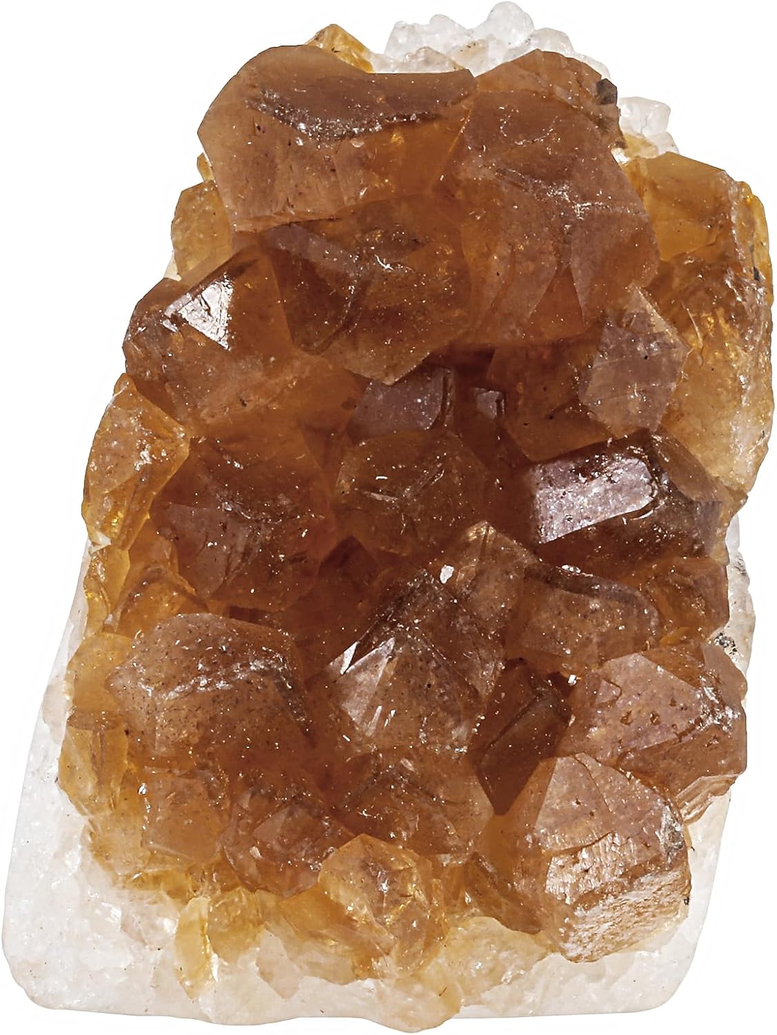 Rockcloud Natural Citrine Crystal Geode Cluster Irregular Healing Citrine Stones Mineral Specimen for Meditation, 15-50g