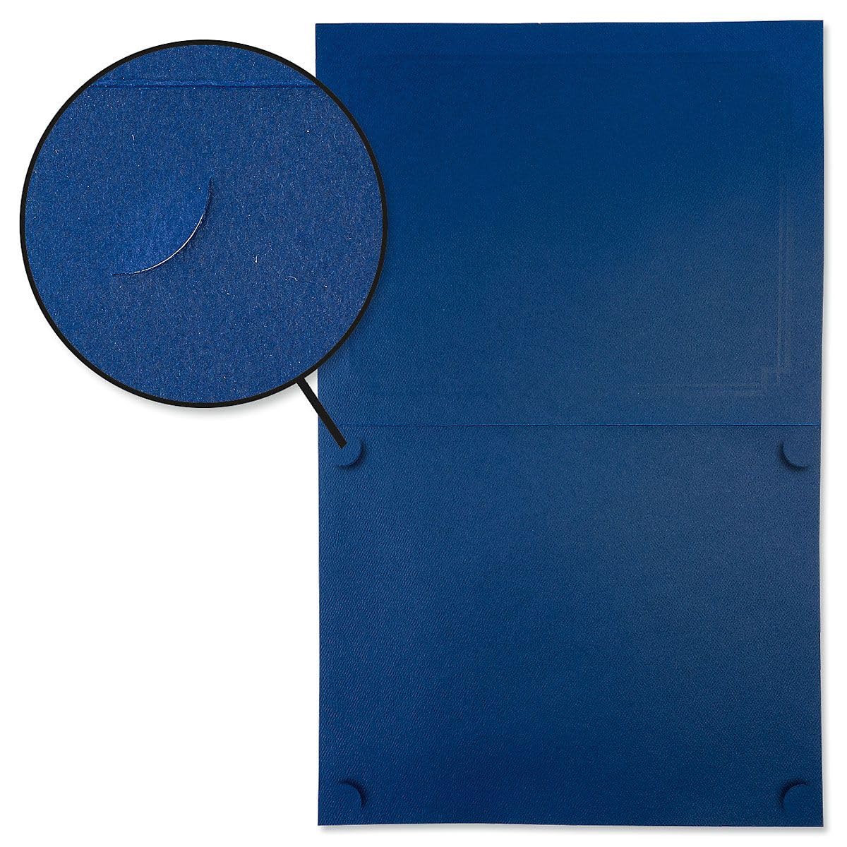 Zeugnismappe, Aktenmappe, Leineneinband, einfarbig, Blau, 24,9 x 30,5 cm, gefaltet mit gestanzten Ecken auf 36,3 kg, 50 Stück