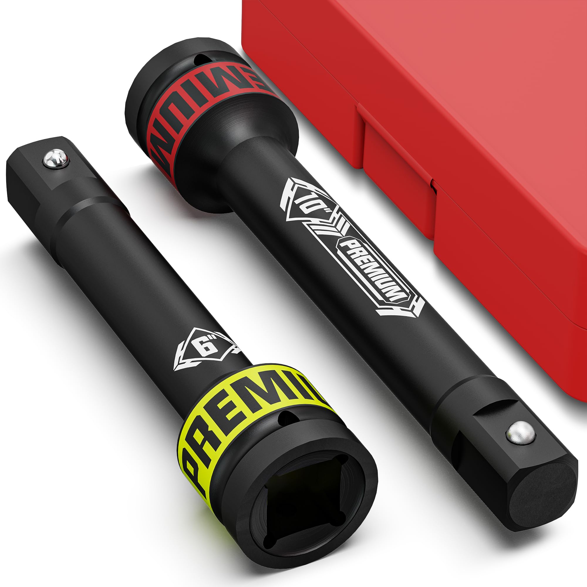 KIRXST 1" Impact Socket Extension Bar Set, 2 Piece Drive Extension Bar 150mm 250mm