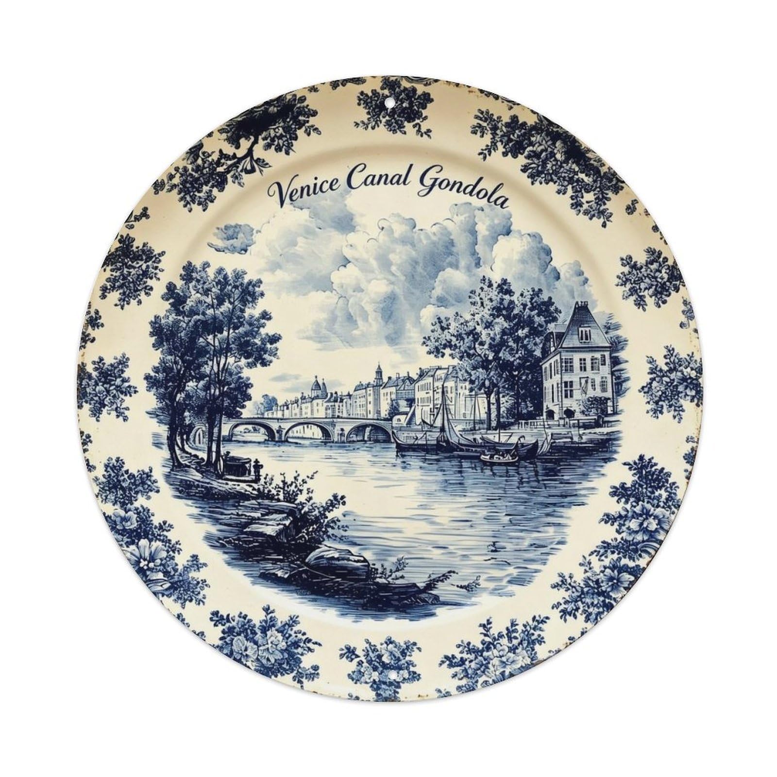 Venice Canal Gondola Metal Tin Sign Plaque