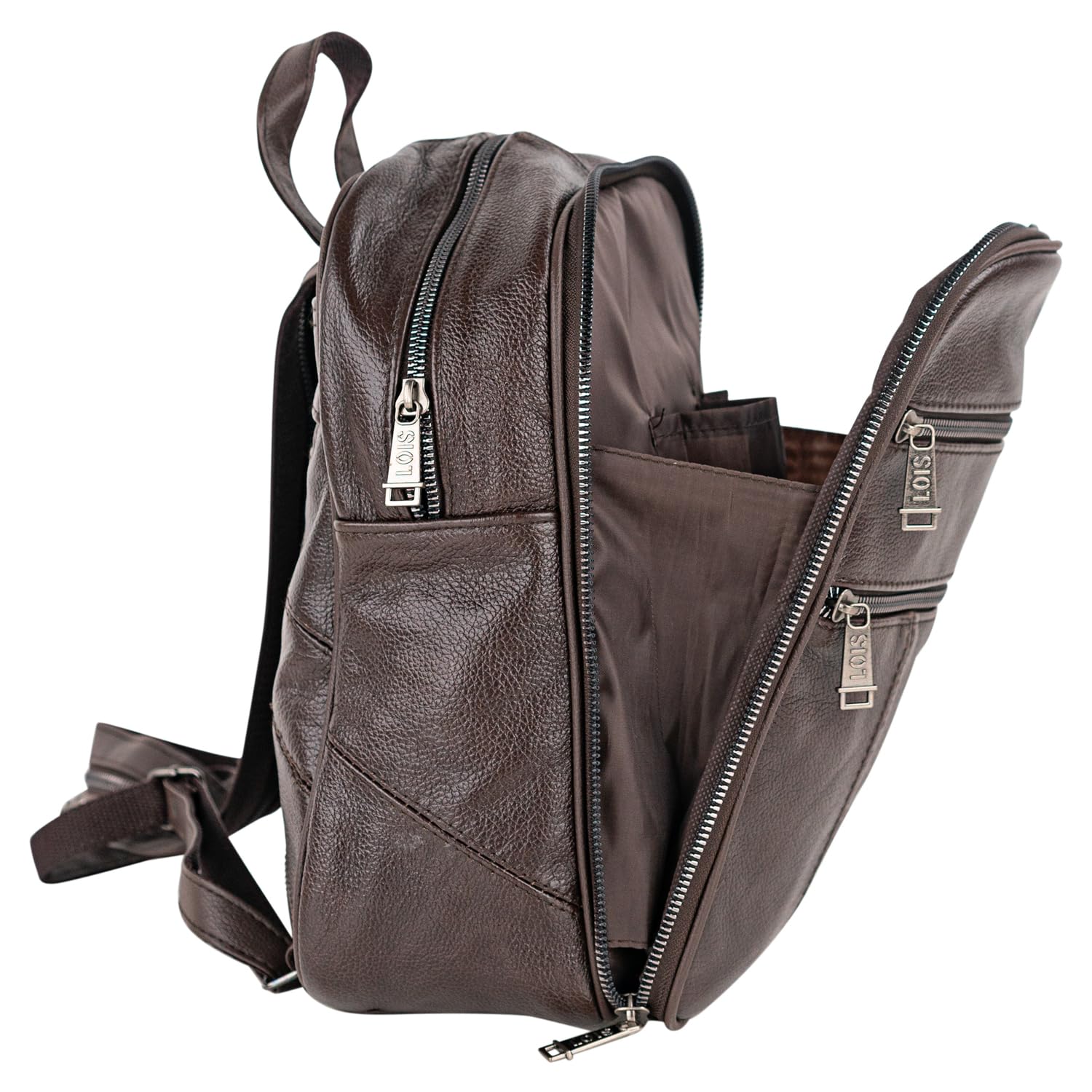 Zainetto Unisex in Vera Pelle, Mini Zaino Compatto per Città e Viaggio, Tas