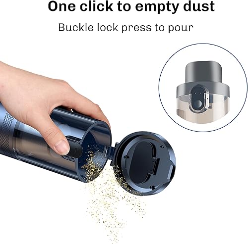 Miniatura 5 de Car Vacuum Portable Cordless, 2 Modes for Suction, 14000PA Vacuum and Hand Blower 2 in 1 with LED, Low Noise Rechargeable Mini Handheld Vacuum for