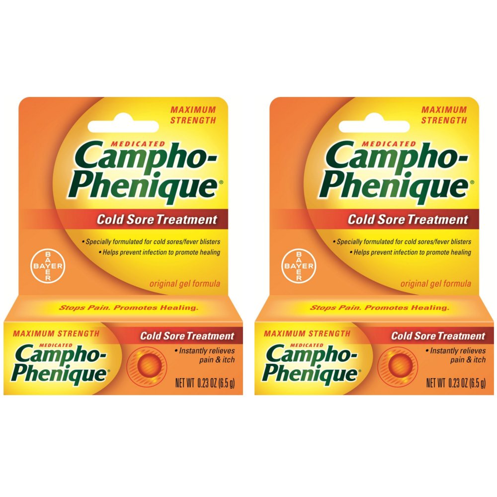 Buy 2 Pack CamphoPhenique Maximum Strength Cold Sore Treatment Gel 0