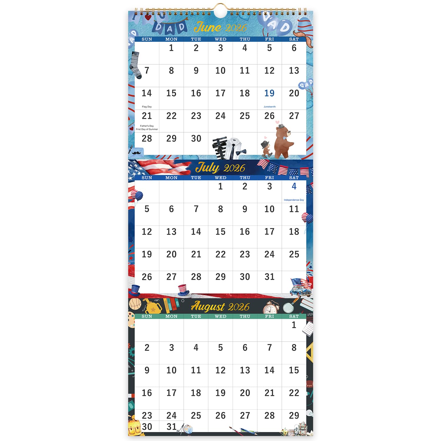 HUMAN MADE 2026 WALL CALENDAR 合計3部 2026 Wall Calendar - 3 Month Calendar 2026 Vertical, Jan 2026