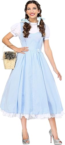 Miniatura 2 de Disfraz de lujo para adultos de Kansas para niña vestido de guinga azul para mujer Azul  Patchwork