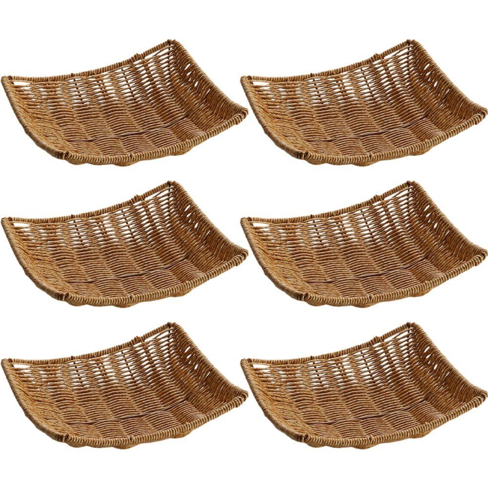 Panier de service en rotin petits plateaux de paniers de service de nourriture