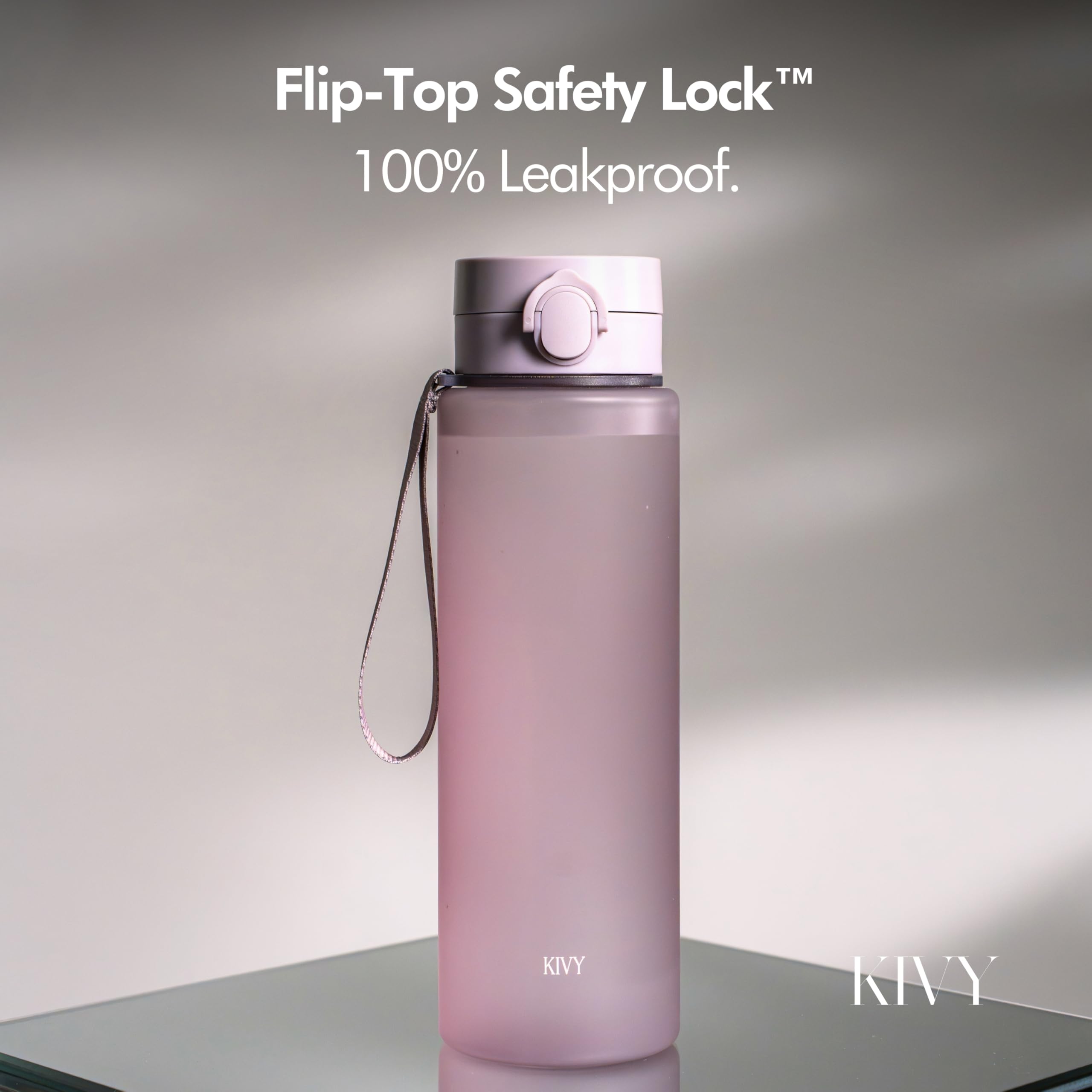 KIVY Tritan Botella de Agua 1.5L [IRROMPIBLE] - Water Bottle Sin BPA para Gimnasio, Gym & Deporte - Garrafa Reutilizable de Plástico Apto Lavavajillas - Cantimplora Deportiva, Oficina y Escuela - 4