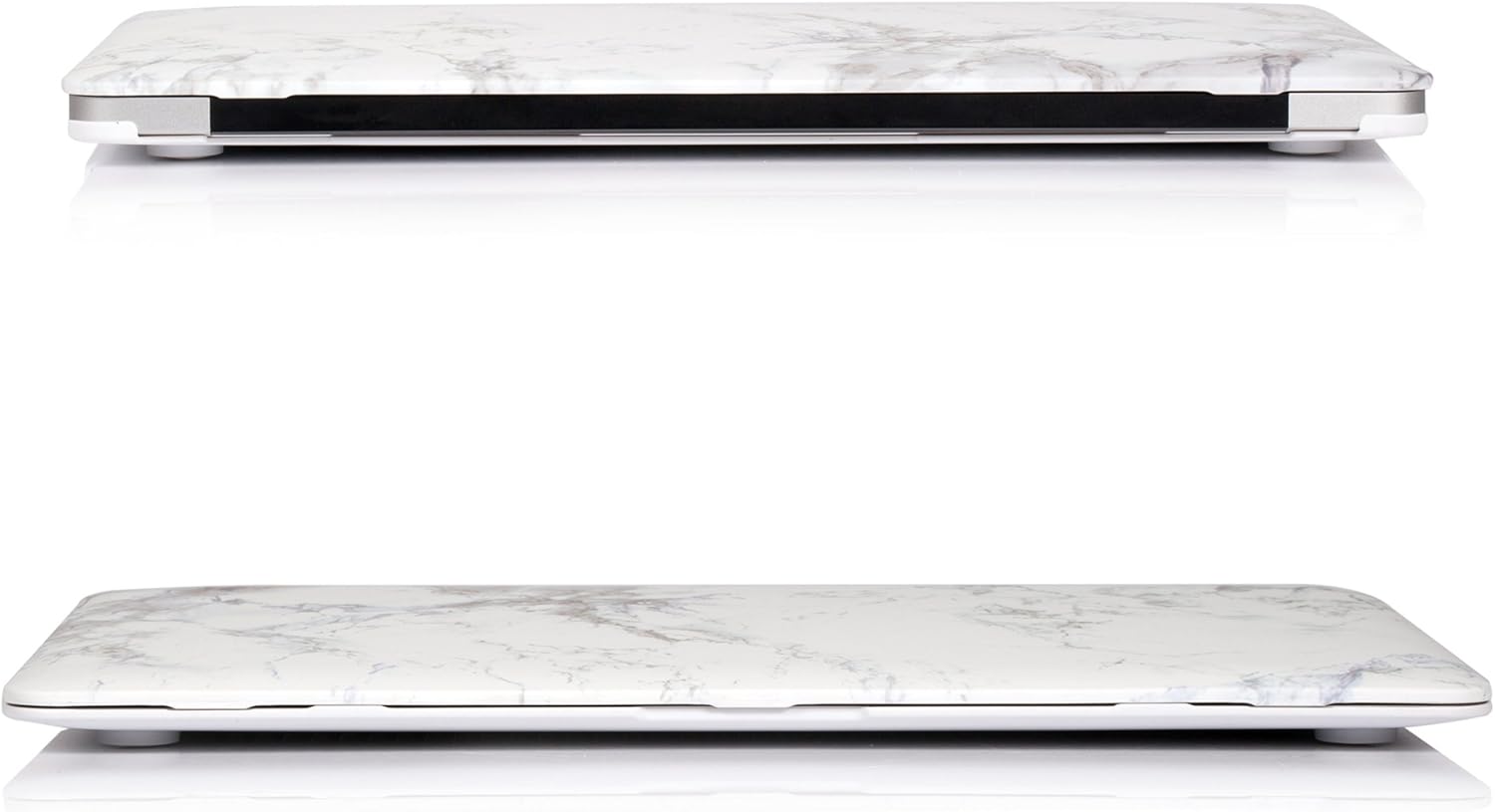 RUBAN Case Compatible with MacBook Air 13 Inch (Models: A1369 & A1466, Older Version 2010-2017 Release), Slim Snap On Hard Shell Protective Cover and Keyboard Cover (White Marble) - Image 4