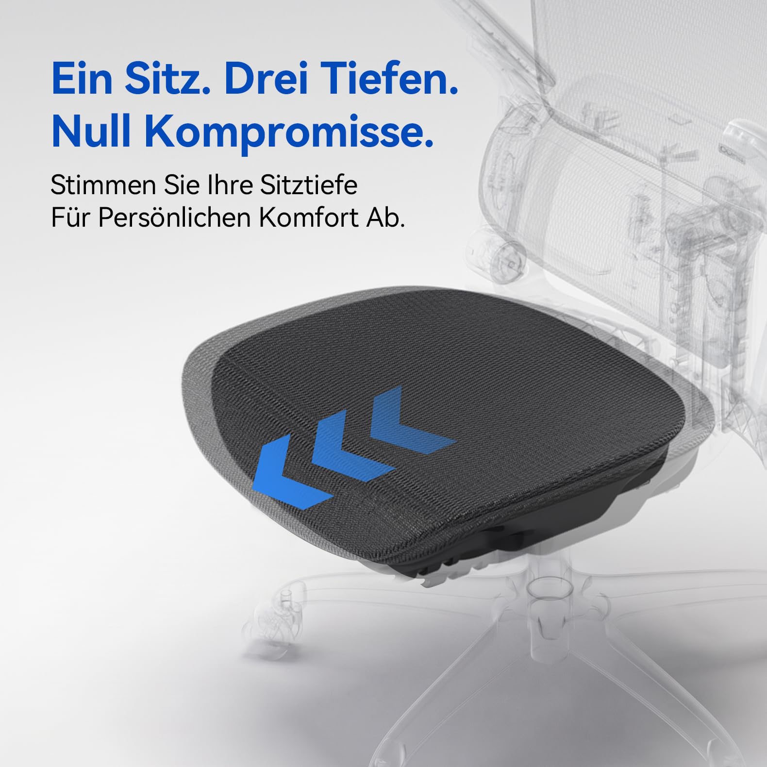 SIHOO B300 Pro Bürostuhl Ergonomisch, Stuhl mit Adaptive Lendenwirbelstütze