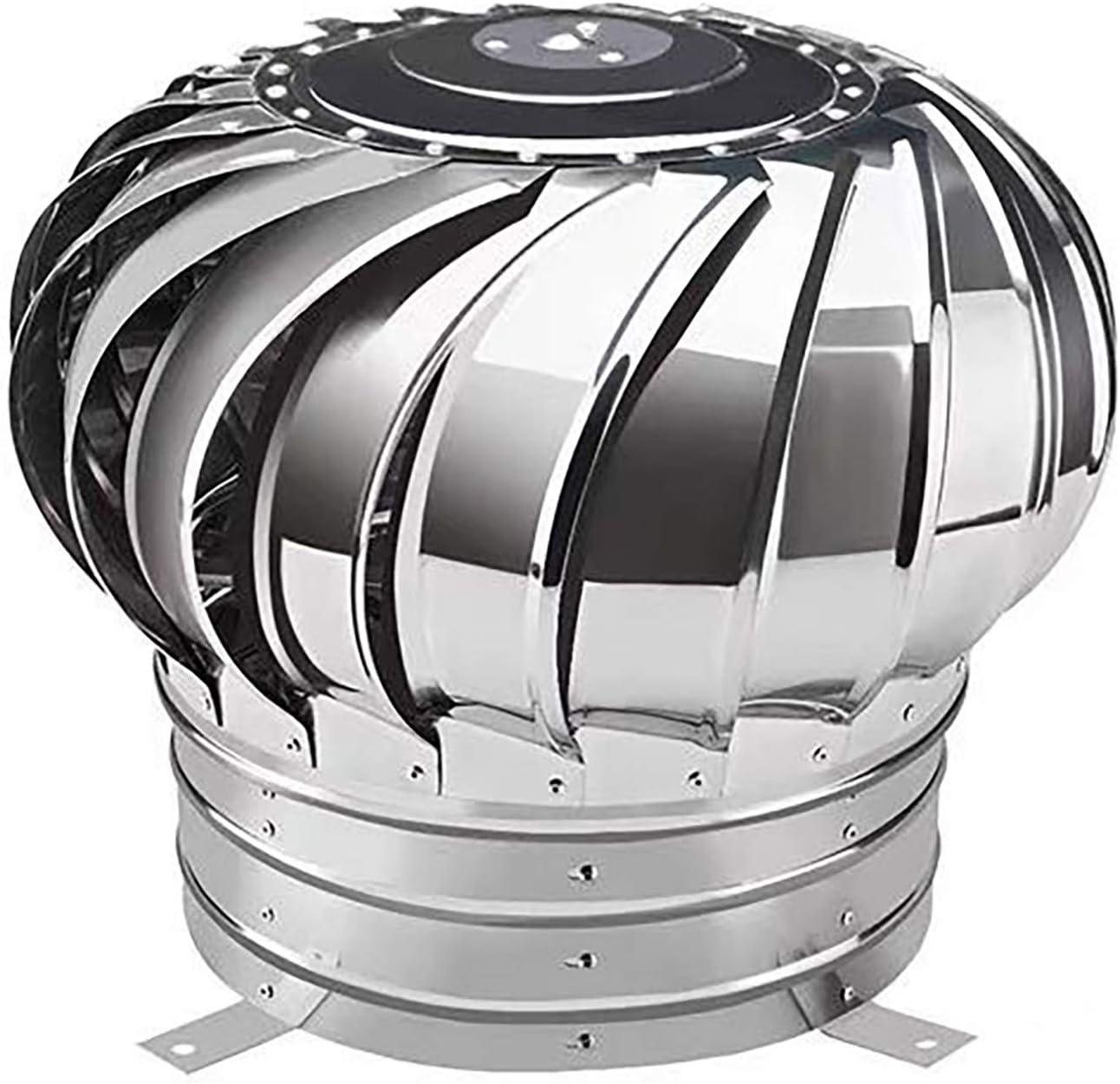 Stainless Steel rotatable Ball Attachment Fireplace Attachment Acid-Resistant Chimney Attachment Ventilation Attachment Oven Chimney Hood Chimney Cover,250mm