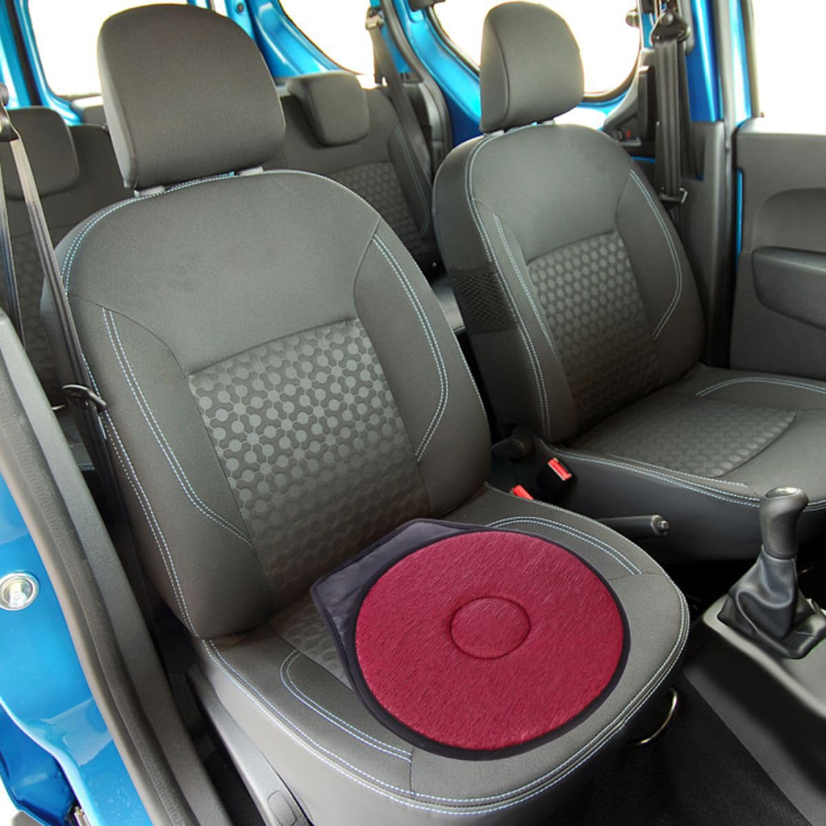 2 Stück Drehbare Autositzkissen aus Gewebe Komfortable Drehmatten für Erwachsene Multifunktionale Sitzauflagen für Auto und Büro