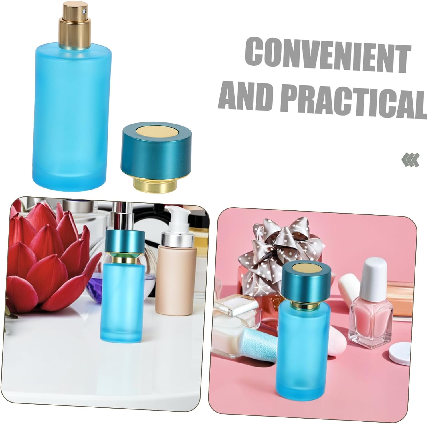 Refillable Travel Perfume Bottle 50ml Glass Travel Size Spray Bottle Replacement Perfume Container image 3