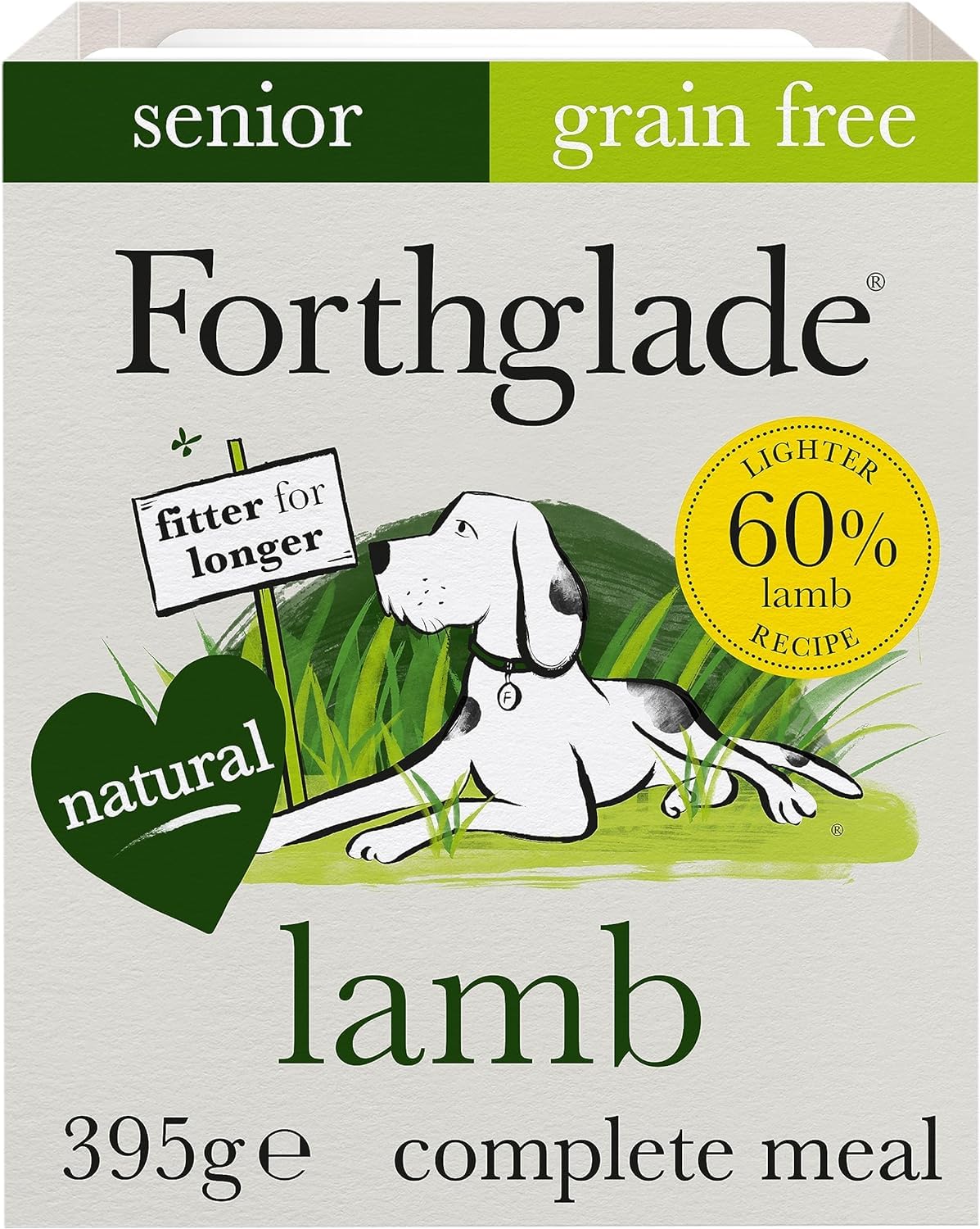 Forthglade Grain/Salmon Senior | Lamb, Butternut Squash & Vegetables | Natural Wet Dog Food - 36 X Trays