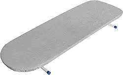 Metaltec Tábua De Passar Roupa Portátil Em Aço Compacta Resistente Prática - Capa Forro Térmico Cinza 100% Algodão