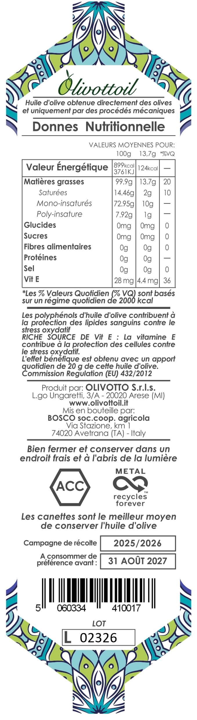 Olivottoil Édition 2025/2026 !!! Olivottoil Pack à l'huile d'olive extra vierge italienne | Riche en antioxydants | Sans pesticides |