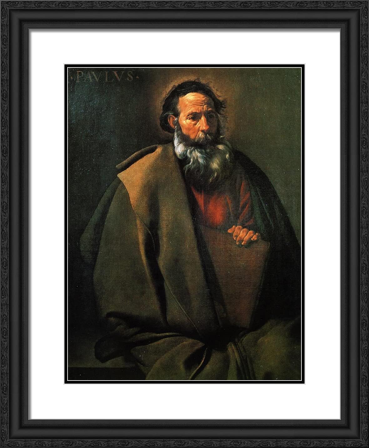 ArtDirect Velazquez, Diego 20x24 Gold Ornate Framed Art Print with Double Matting Titled: Saint Paul