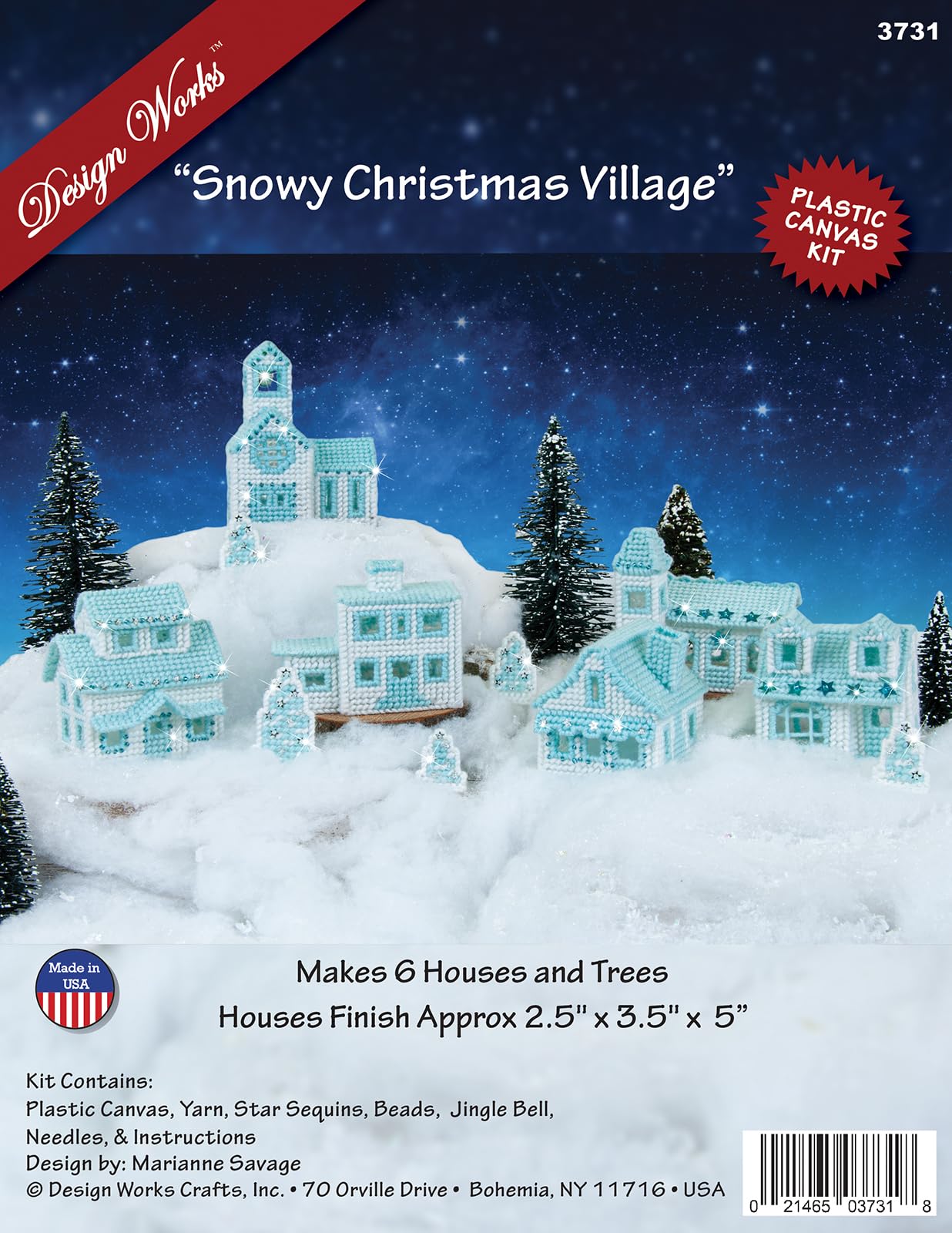 Design Works Crafts Inc. Snowy Christmas Village Plastic Canvas Kit