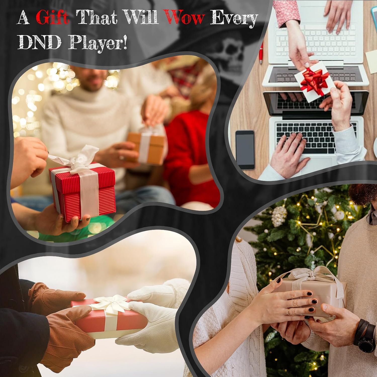 Haxtec DND Spinner Dice 7-in-1 Metal D&D Dice Set with Leather Bag Unique Dice Spinner Compatible with Dungeons and Dragons DND Gifts RPG Tabletop Game