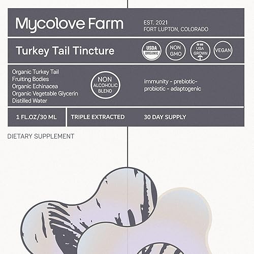 Miniatura 4 de Mycolove Farm Cola de pavo orgánica y tinturas de equinácea cuerpo y soporte del sistema
