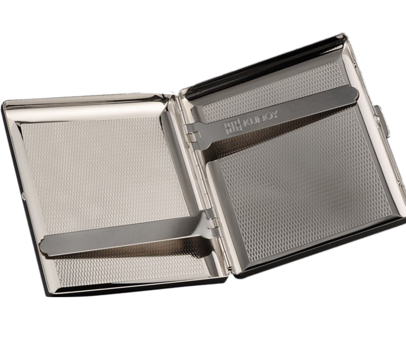 kuboy cigarette case Kuboy Permanent cigarette case for 20 cigarettes (96 x 84 x 18 mm),  cigarette box, cigarette case, cigarette box, nickel (brush), cigarette  case,