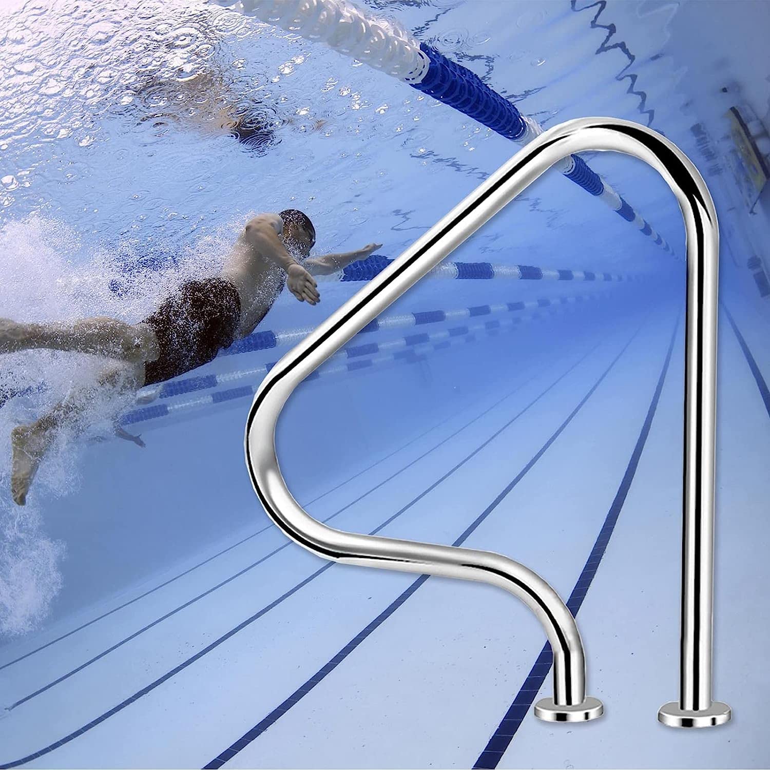 Main courante de piscine : sécurisez vos escaliers mouillés contre les chutes