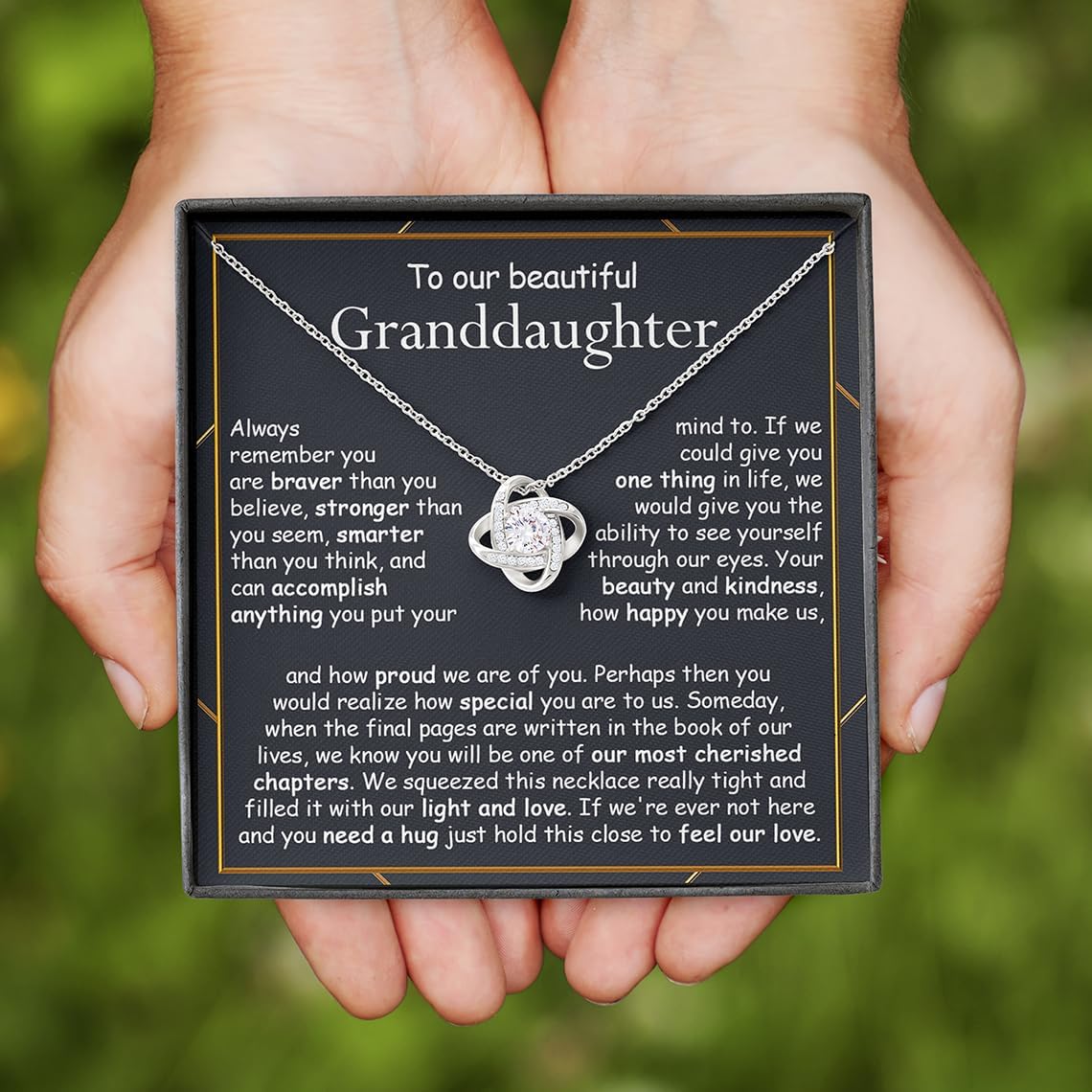 Granddaughter's Necklace - Gift From Grandparents, Christmas Jewelry - Image 3