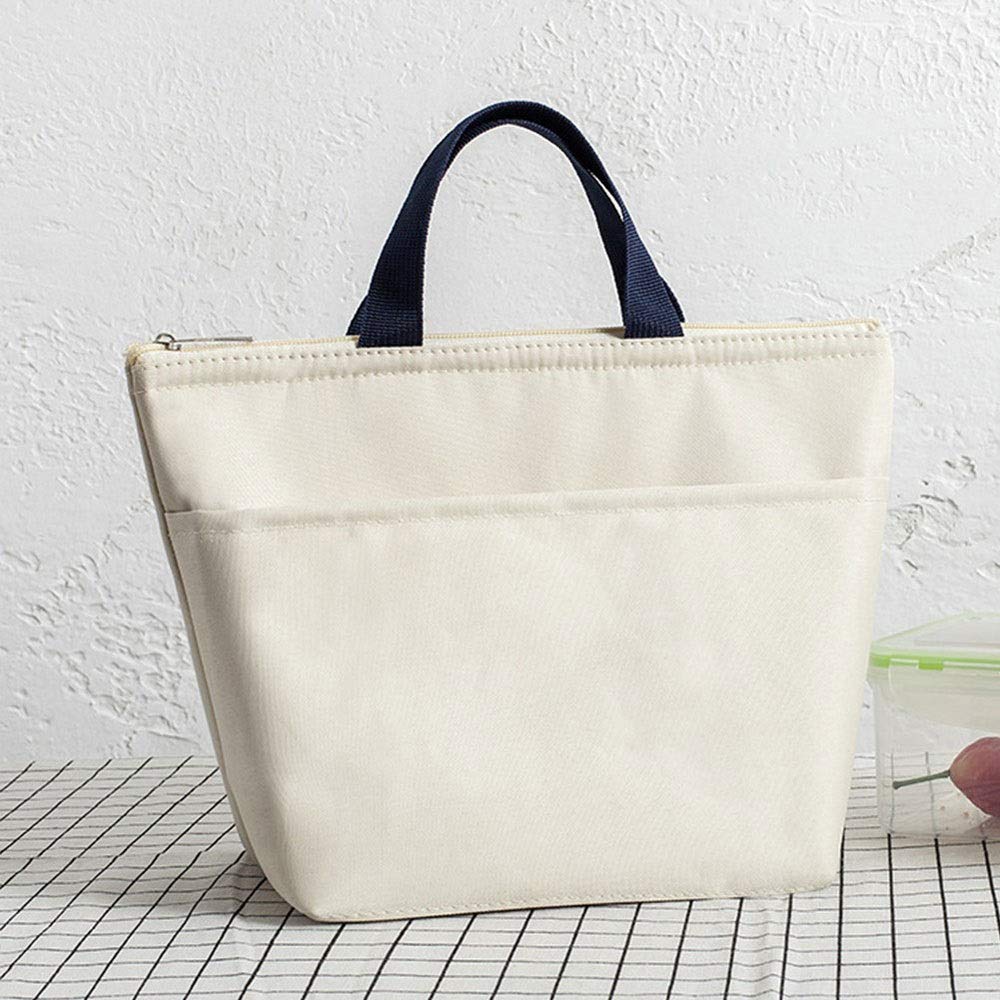 Bolsa de Almuerzo para Hombres y Mujeres, contenedor de Transporte Impermeable Fresco, Bolsa de Almuerzo térmica aislada para Almacenamiento de Alimentos, Bolsa de Tela