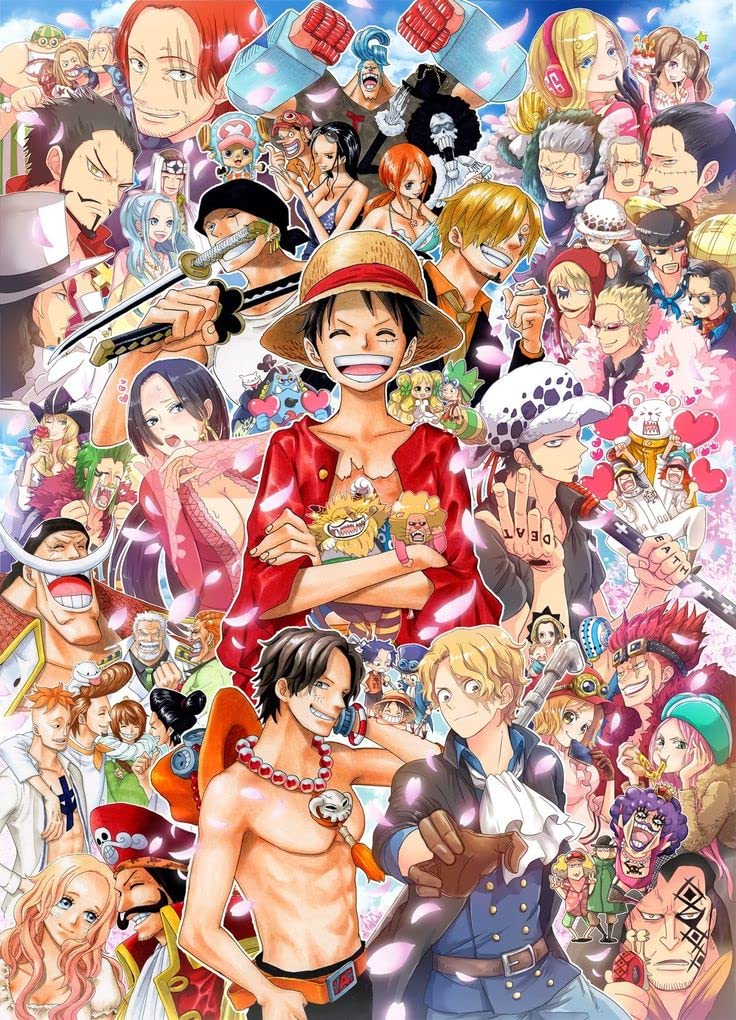 Puzzle One Piece Adulte - 1000 Pièces Manga Poster 75 x 50 cm Classique Puzzle Adulte Lourd