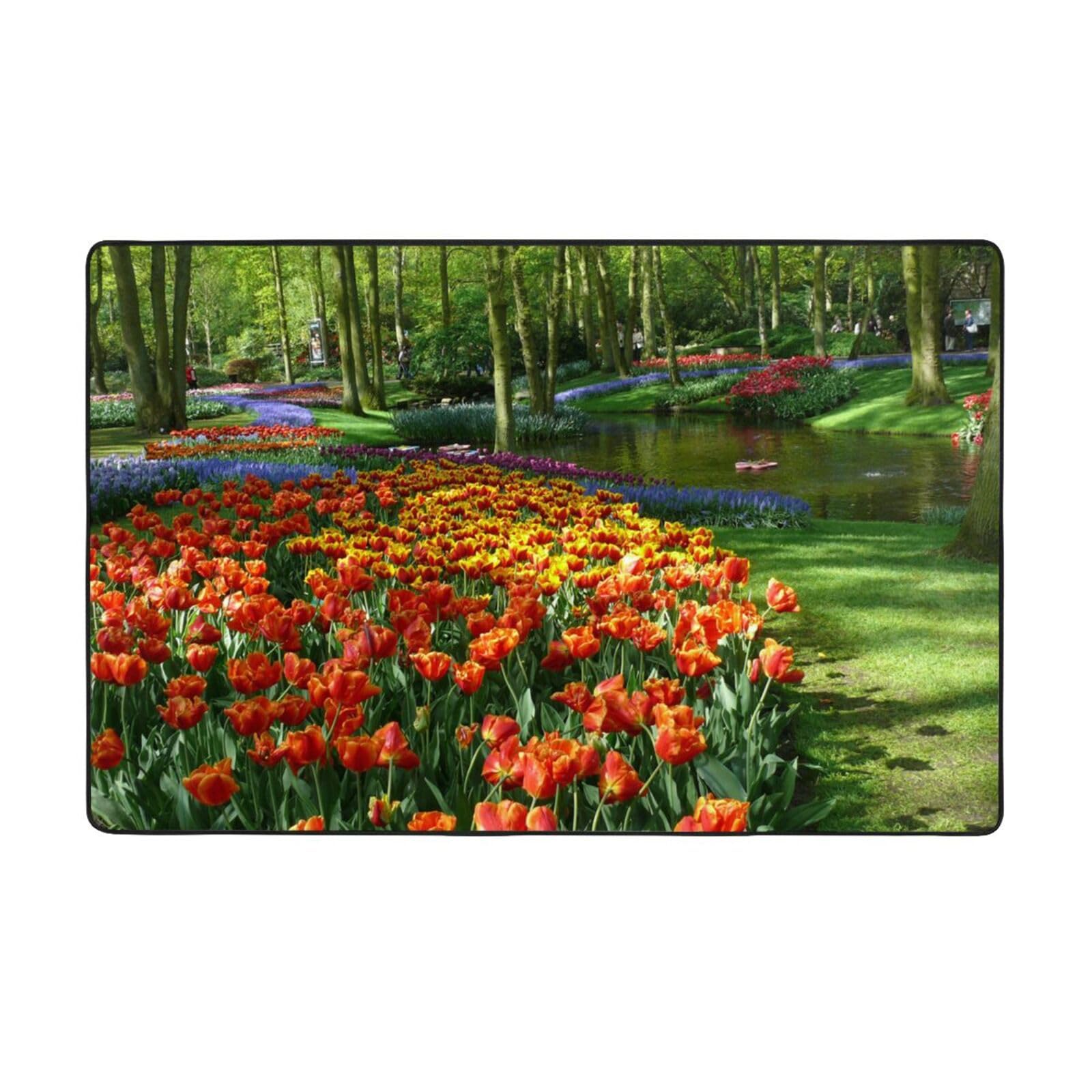 Grand tapis tulipes de salon pour transformer votre chambre