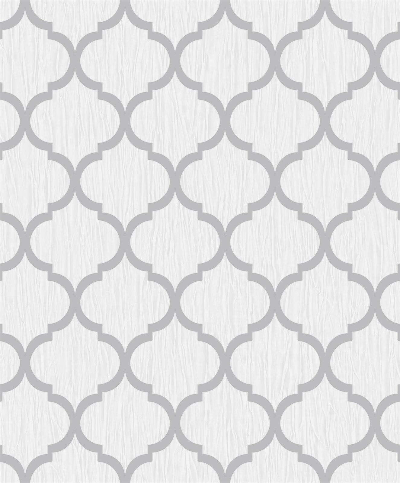 ARTHOUSE Sequin Trellis Grey & Silver Sparkly Glitter Stylish Wallpaper