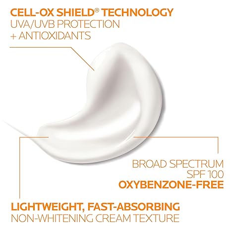 La Roche-Posay Anthelios Melt-In Milk Sunscreen SPF 100, Sunscreen For Body & Face, Broad Spectrum SPF + Antioxidants, Oil Free, For Sun Sensitive Skin, Oxybenzone Free