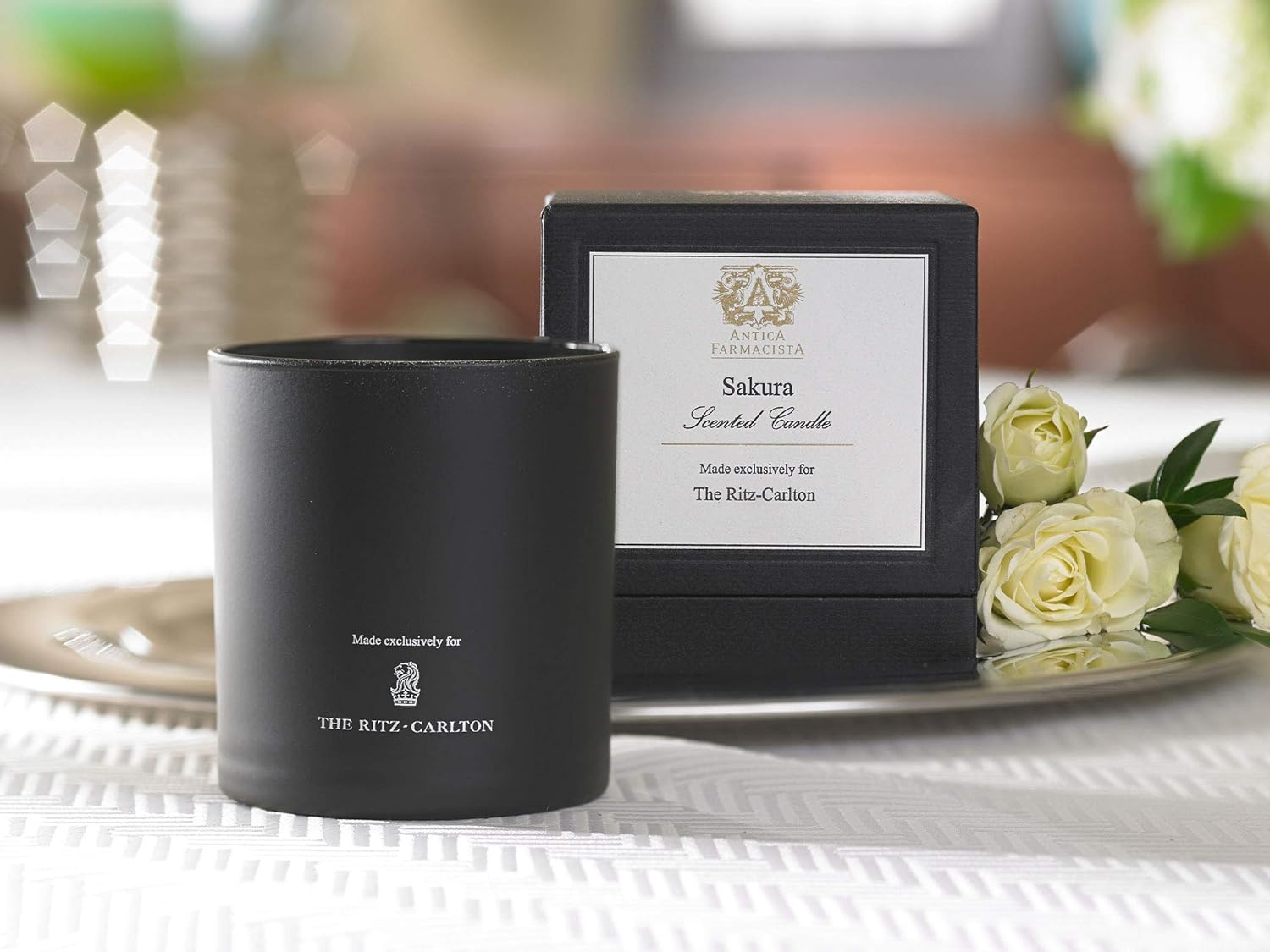 The Ritz-Carlton Sakura Candle by Antica Farmacista - Notes of Cherry Blossom, Amber and White Musk - 9 oz.