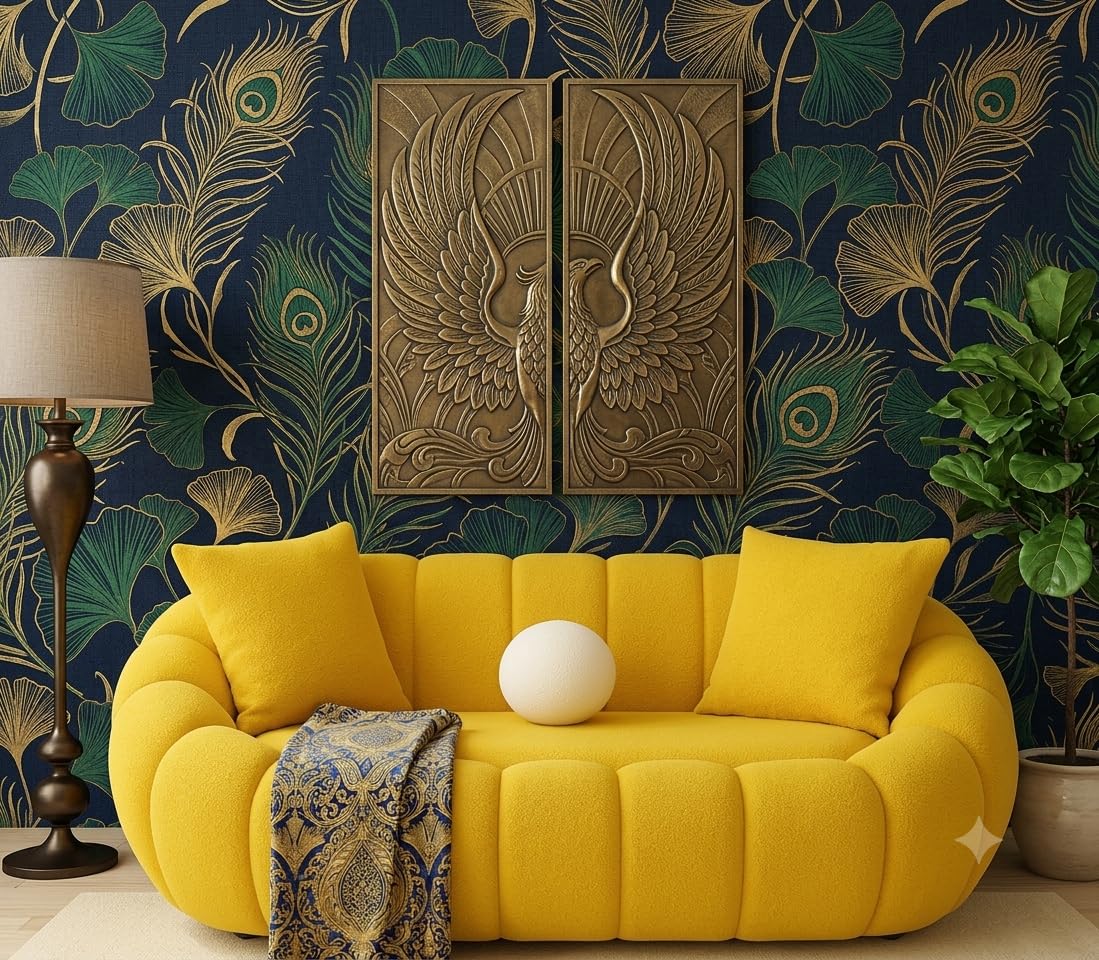 Contemporary Modern & Cozy Accent 2 Seater Sofa for Living Room (Yellow 2 Seater Sofa)-image-21
