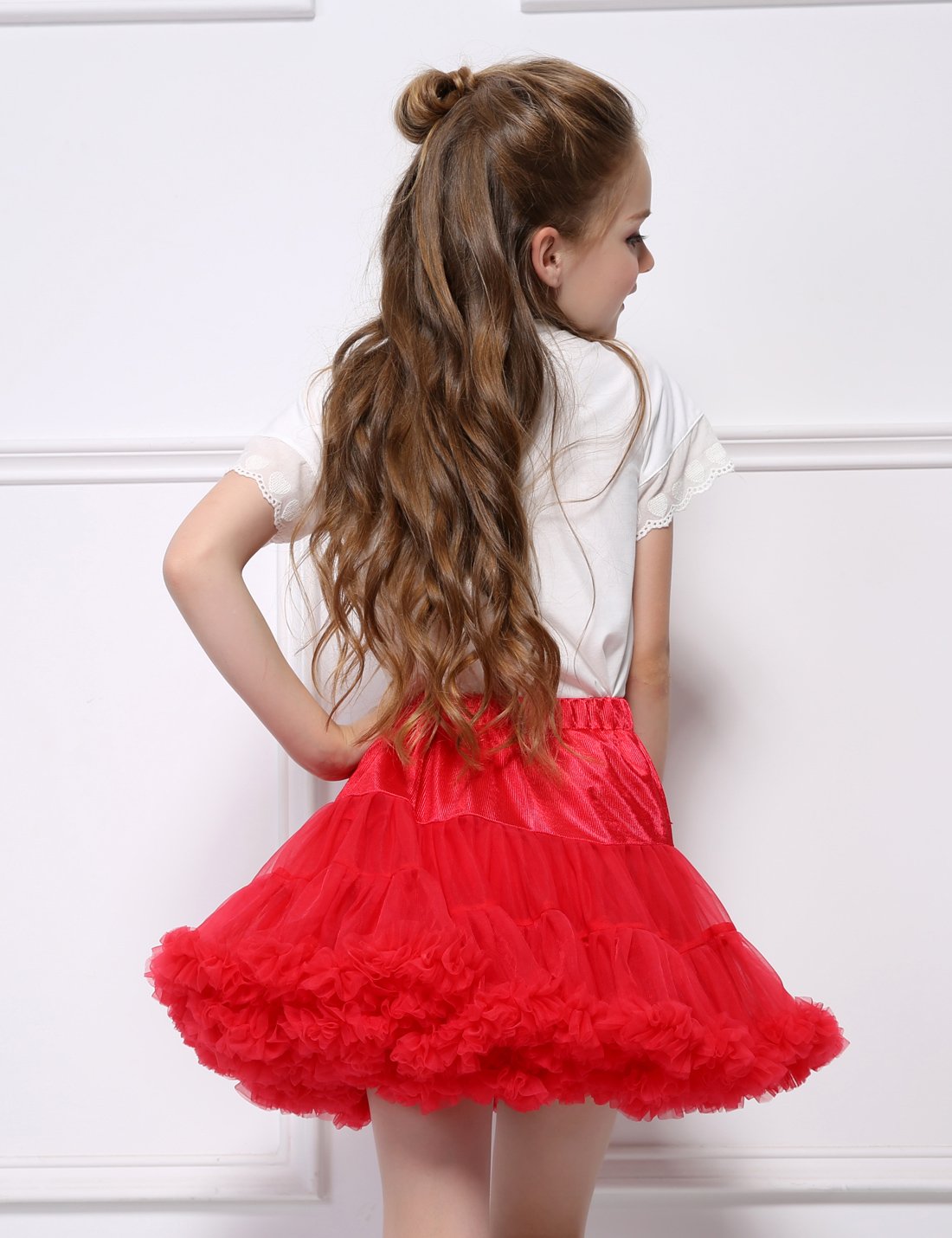 Tutu.kk Falda tutú para niñas pequeñas, de tul suave y esponjoso, para ballet, fiesta de cumpleaños (9M-8T)