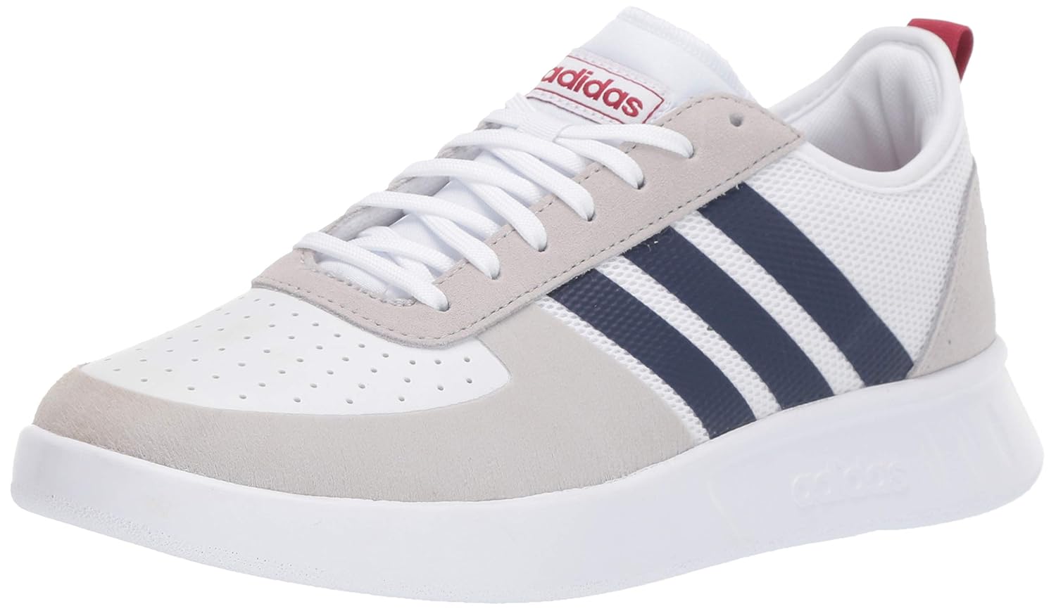 Buy adidas Men's Court80s Sneaker, White/Dark Blue/Active Maroon, 12 M