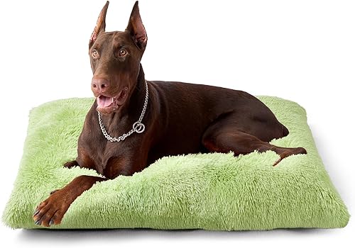 Miniatura 16 de EHEYCIGA Cama mullida para perros extragrandes, almohadilla de pelo sintético de felpa, cama XL calmante antiansiedad para jaula, lavable, suave y