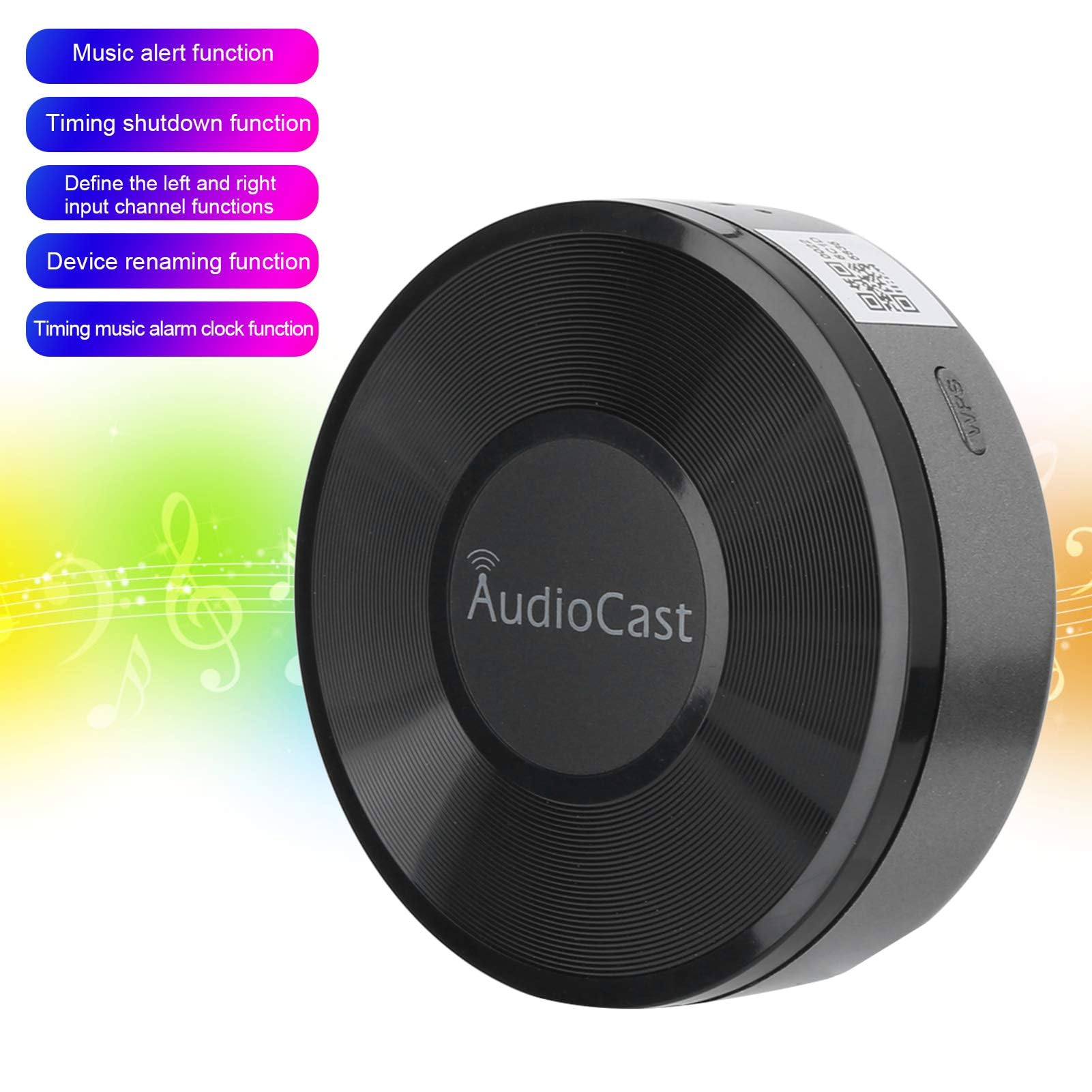 Mini Airplay 2 Streamer Muzyczny-Audiocast WiFi Bezprzewodowy Odtwarzacz Muzyczny-Odbiornik Audio Wi-Fi Audio Muzyka do Systemu Głośników dla Android/OS