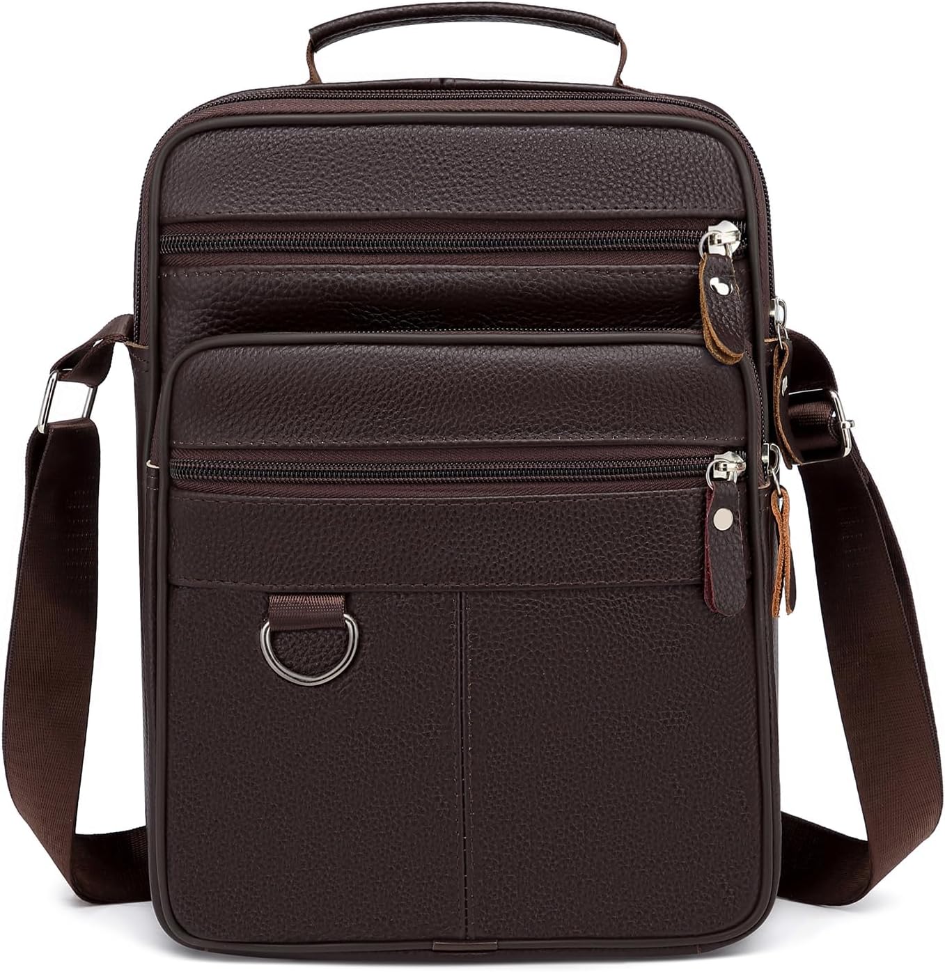 Leather Messenger Bag for Men Large Business Travel Briefcase Crossbody Handbag Man Purse Sling Shoulder Bag