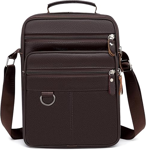 Bolso de mensajero de cuero para hombre, maletín grande de viaje de negocios, bolso cruzado para hombre, bolso de hombro