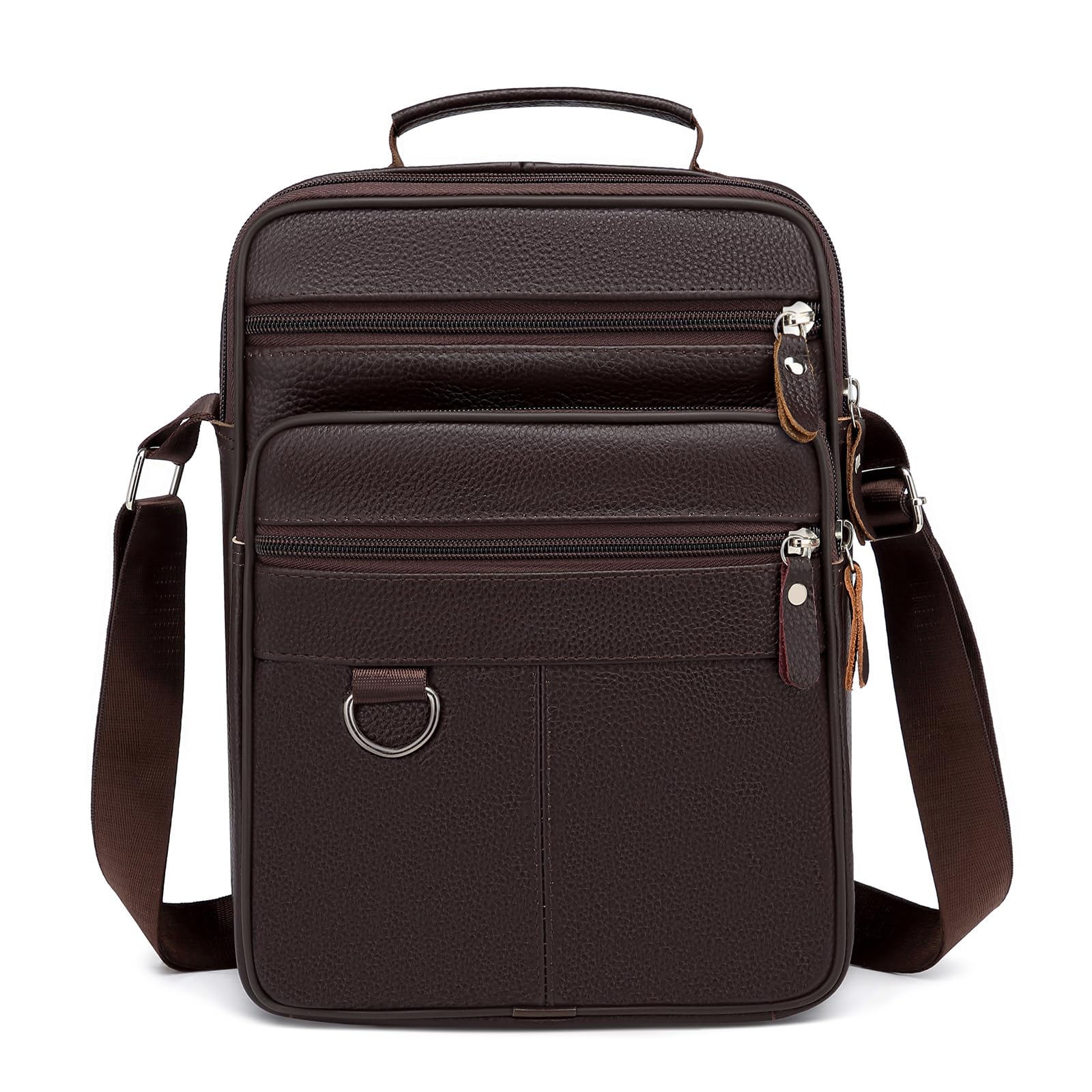 ZZNICK Leather Messenger Bag for Men Large Business Travel Briefcase Crossbody Handbag Man Purse Sling Shoulder Bag