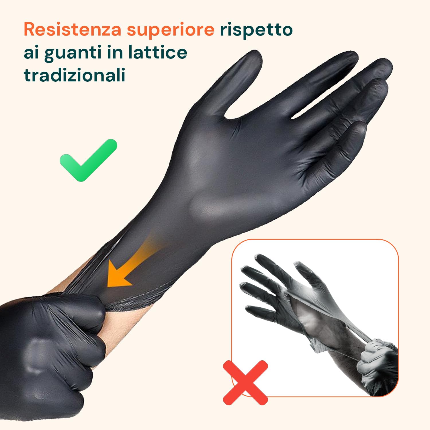 Avilia - Set 1000 Guanti Nitrile Neri Monouso Taglia L Senza Talco, Resistenti per Uso Professionale e Domestico, Presa Sicura, Facili da Indossare, Protezione Igienica per Estetica e Pulizie