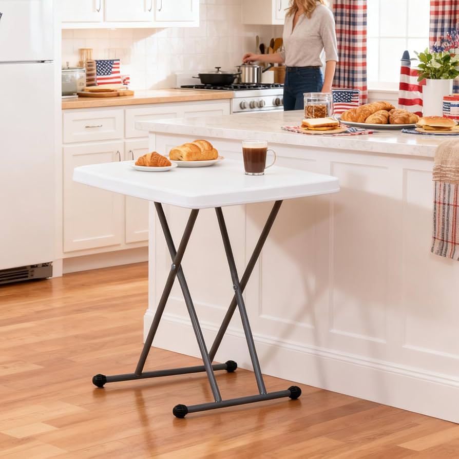 Amazon.com : ZenStyle 3 ft Adjustable Folding Table, Indoor