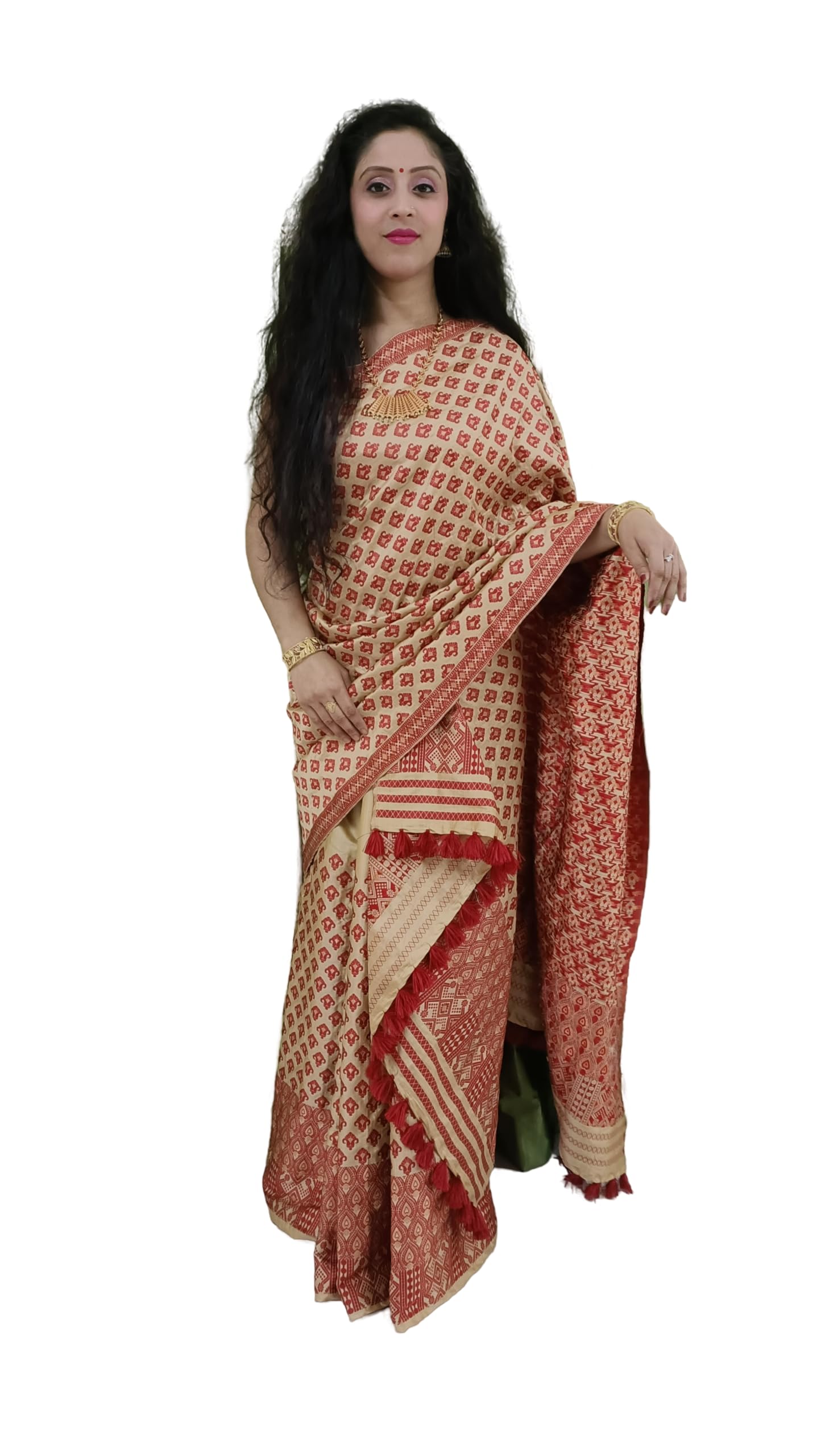 Women's Soft Silk Material Mekhela Chador | Ready To Wear Mekhela Chador