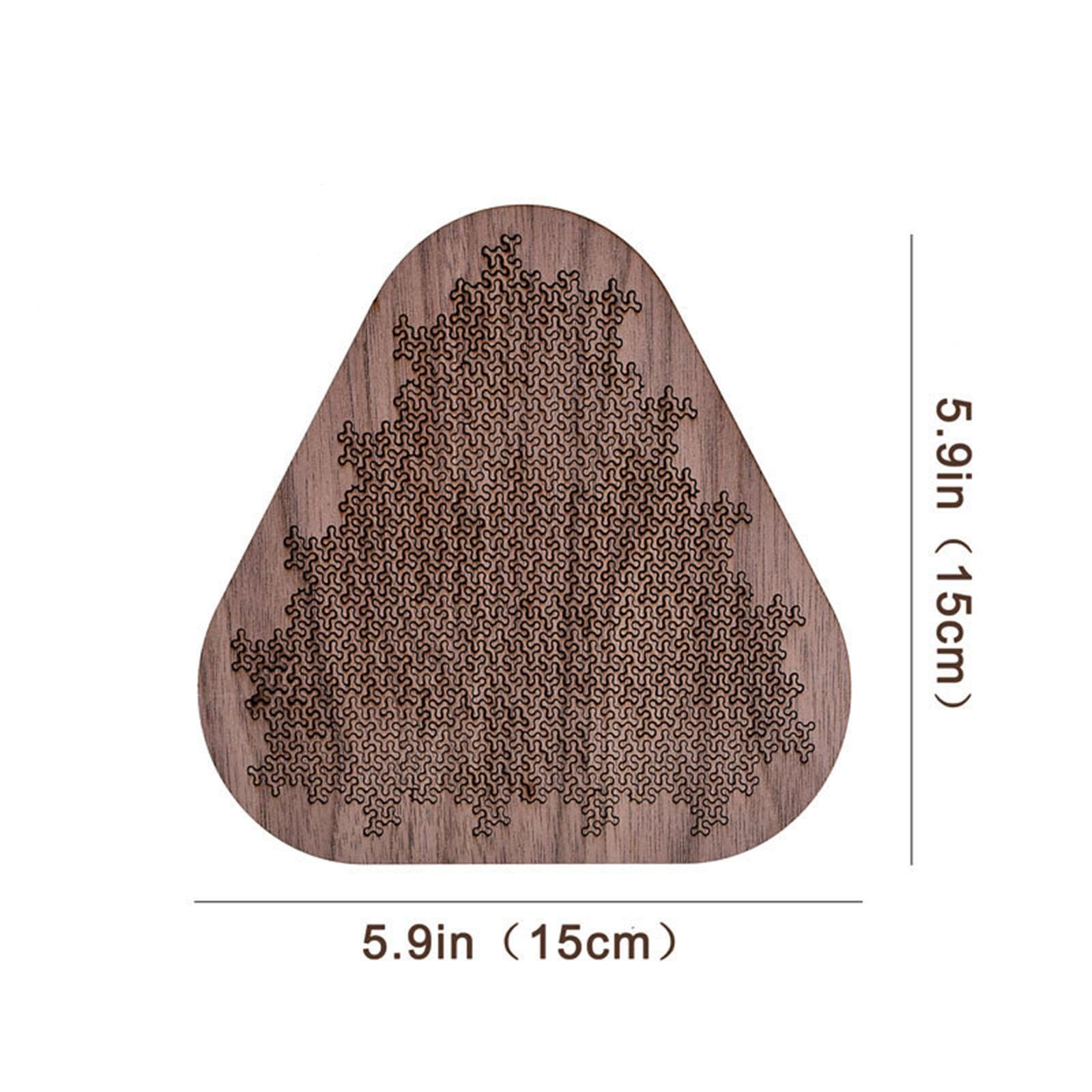 Rompecabezas de Madera Hexagonal Laberinto Puzzle Cerebral Difícil Juego de Desafío Mental Adivinanza para Expertos Madera Compacta Y Resistente, Triángulo