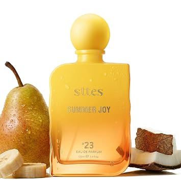Sttes Perfume #23 Summer Joy Eau de Parfum for Women, Pear Banana Coconut Vanilla Sandalwood Perfume Spray, Tropical Gourmand Summer Fragrance, Long Lasting Scent,100ml