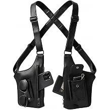 Double Shoulder Armpit Bag, Crossbody Chest Bag with Anti-Theft Design, Underarm Shoulder Satchel for Men and Women, Adjustable Strap for Travel and Everyday Use