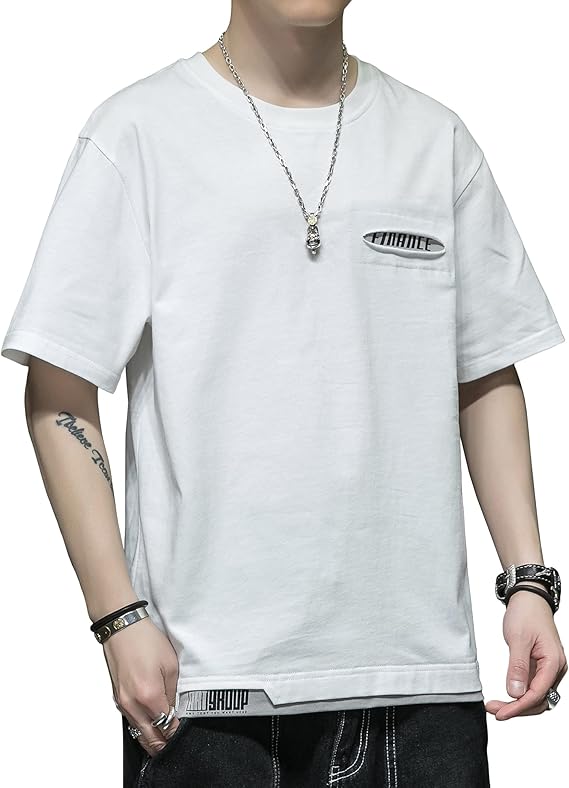 Amazon Tシャツ メンズ 半袖 夏服 大きいサイズ トップス おしゃれ なつふく かっこいい ろんてぃーメンズ カットソー カジュアル ゆったり 無地 ティシャツ 春 夏 秋 Tシャツ カットソー 通販